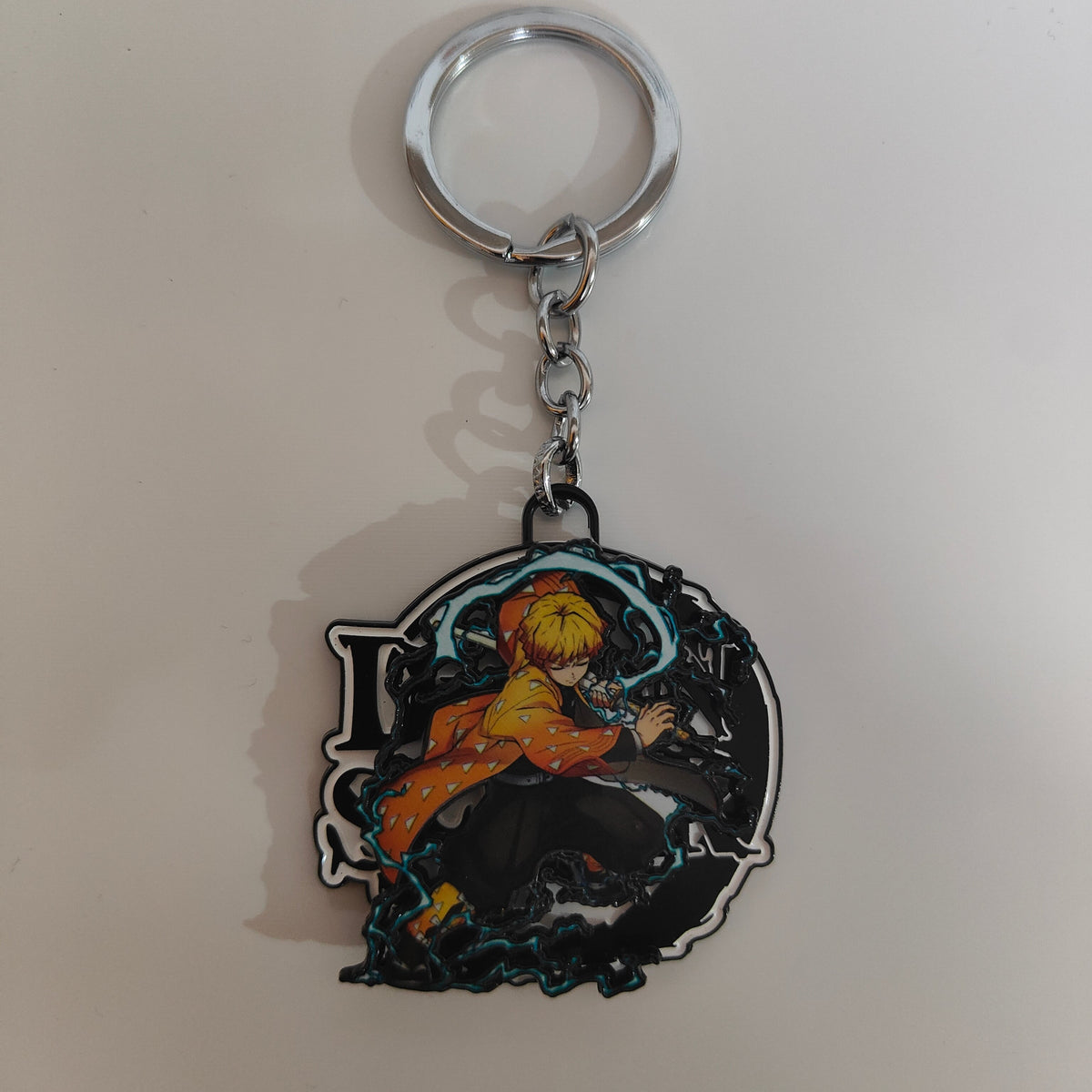 Zenitsu Agatsuma Spinning Metal Keychain – Thunder Breathing | Demon Slayer