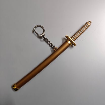 Roronoa Zoro Mini Katana Sword Keychain – Iconic Golden Blade | One Piece