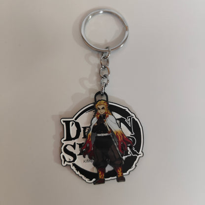 Kyojuro Rengoku Spinning Metal Keychain – Flame Hashira | Demon Slayer