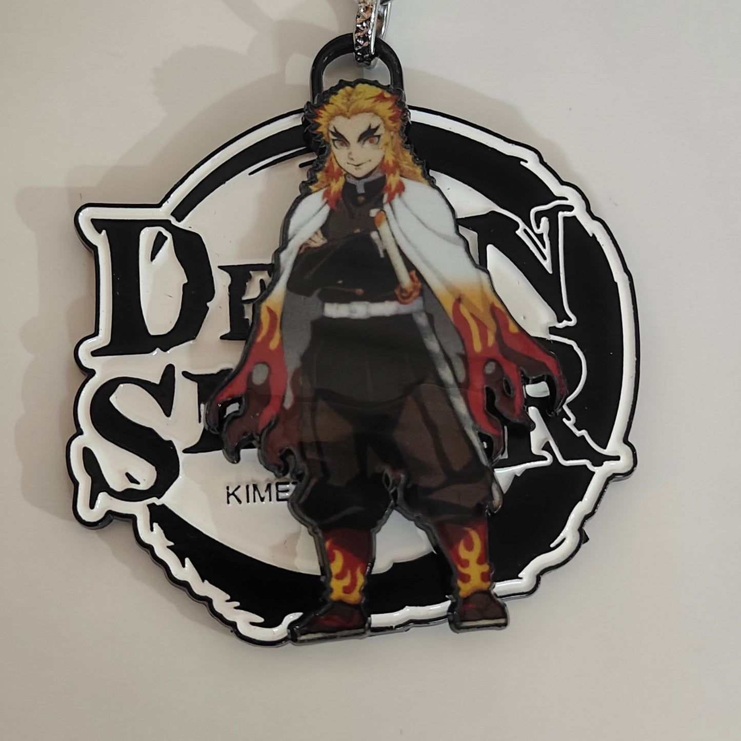 Kyojuro Rengoku Spinning Metal Keychain – Flame Hashira | Demon Slayer