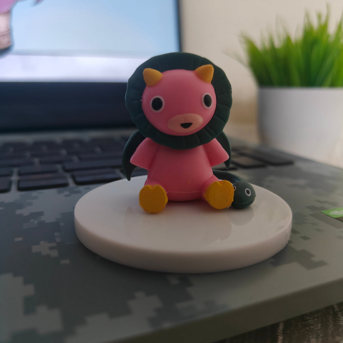 Cute Pink Lion Doll Figure – Spy × Family