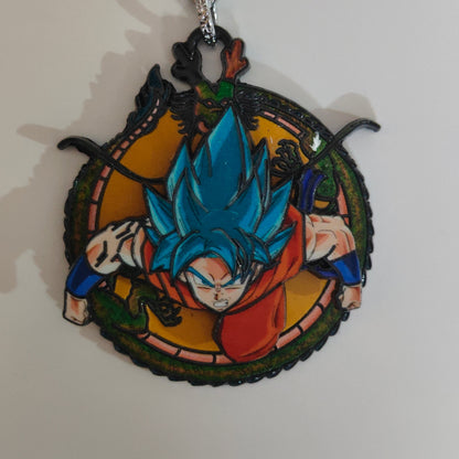 Goku Super Saiyan Blue Spinning Metal Keychain – Dragon Ball Z