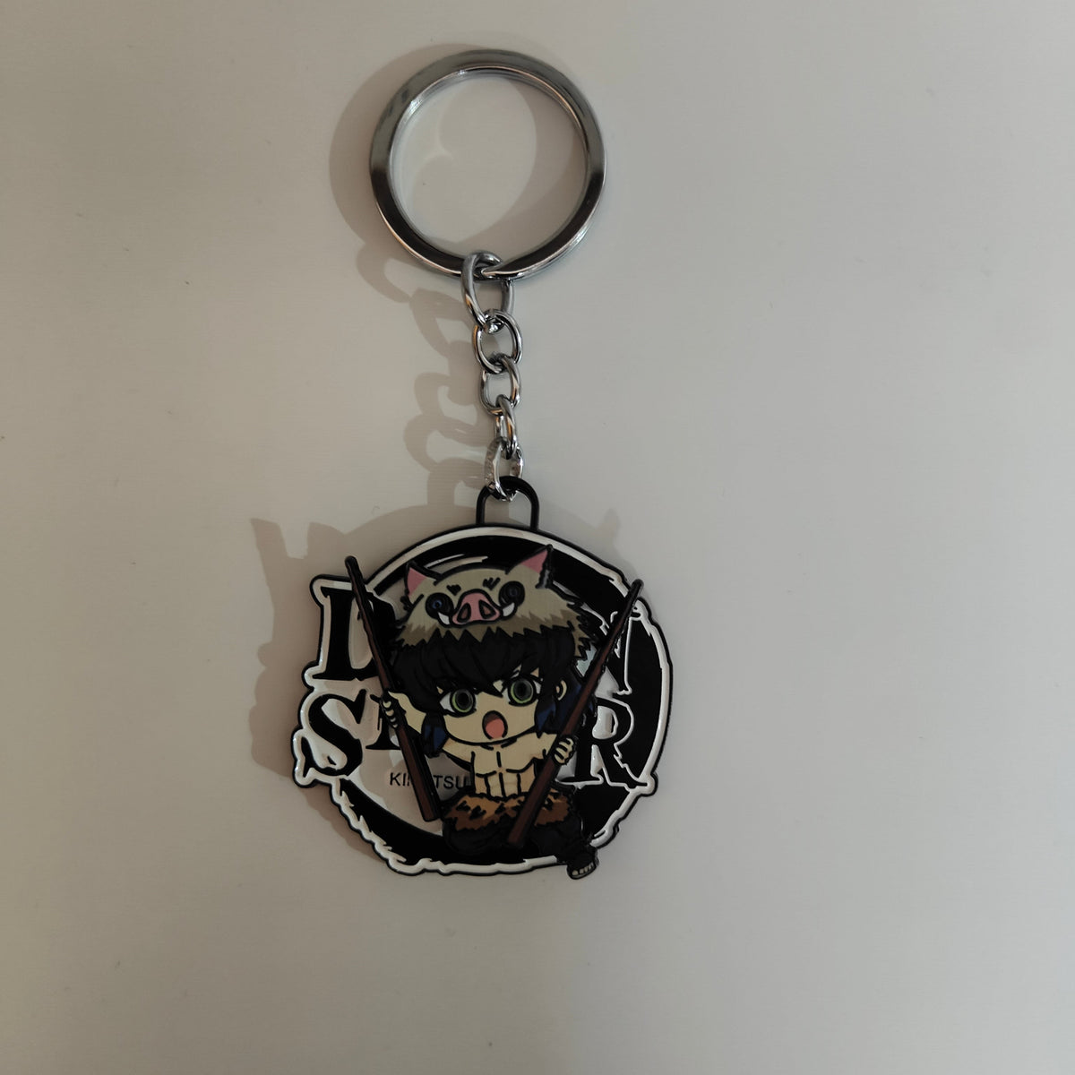Inosuke Hashibira Spinning Metal Keychain – Beast Breather | Demon Slayer
