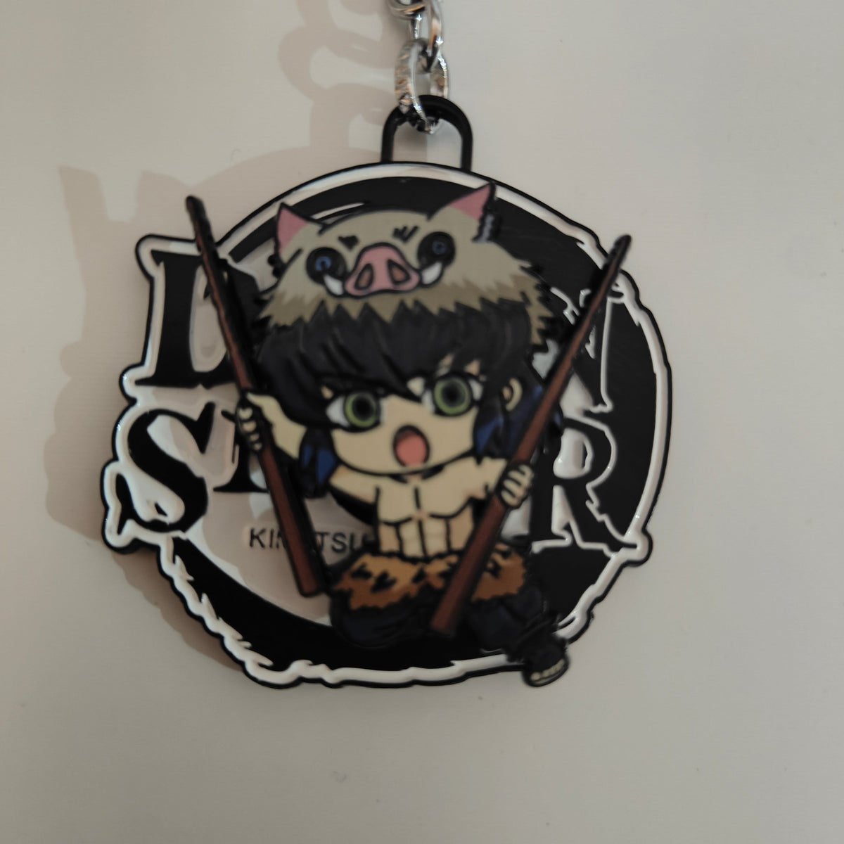 Inosuke Hashibira Spinning Metal Keychain – Beast Breather | Demon Slayer