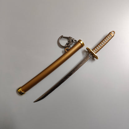 Roronoa Zoro Mini Katana Sword Keychain – Iconic Golden Blade | One Piece