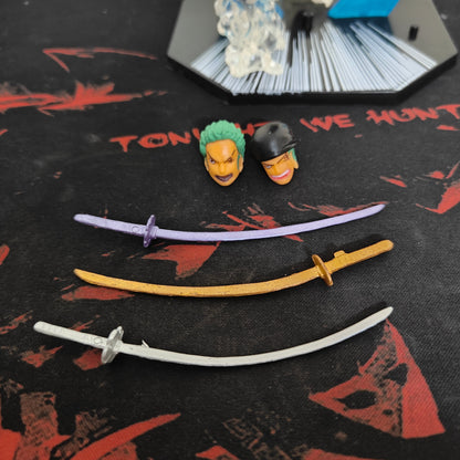 Roronoa Zoro Three-Sword Style Battle Figure (Interchangeable Faces) – One Piece