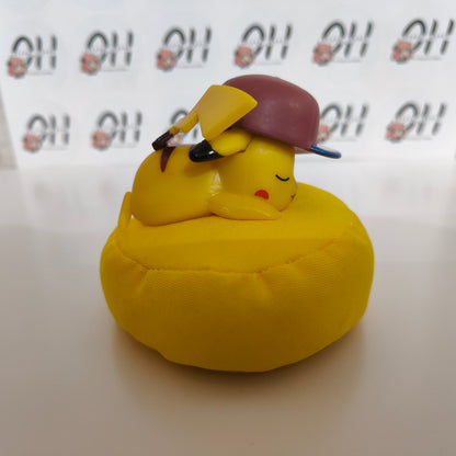 Pikachu with Ash's Hat Sleeping Bean Bag Figure – Pokémon