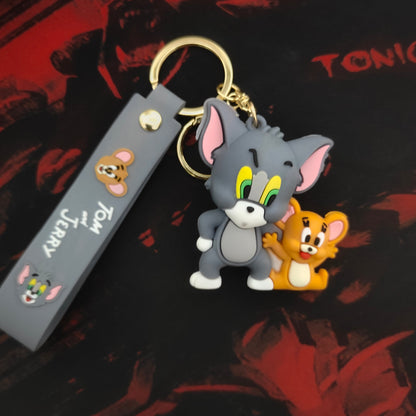 Tom & Jerry Soft Rubber Duo Keychain – Mischief & Smiles Edition