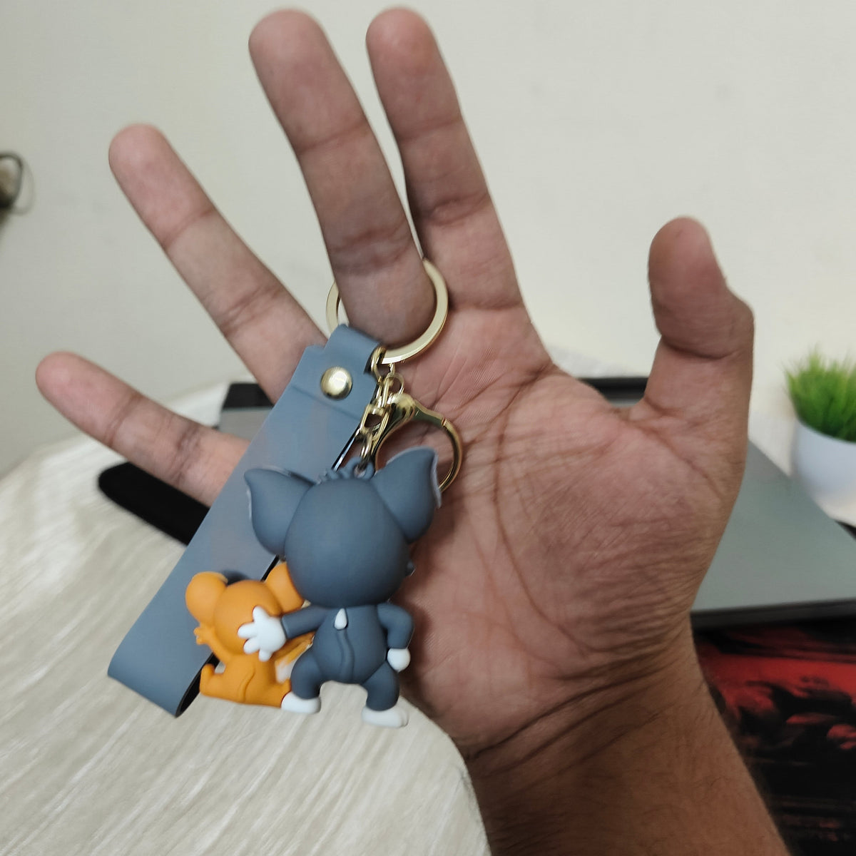 Tom & Jerry Soft Rubber Duo Keychain – Mischief & Smiles Edition