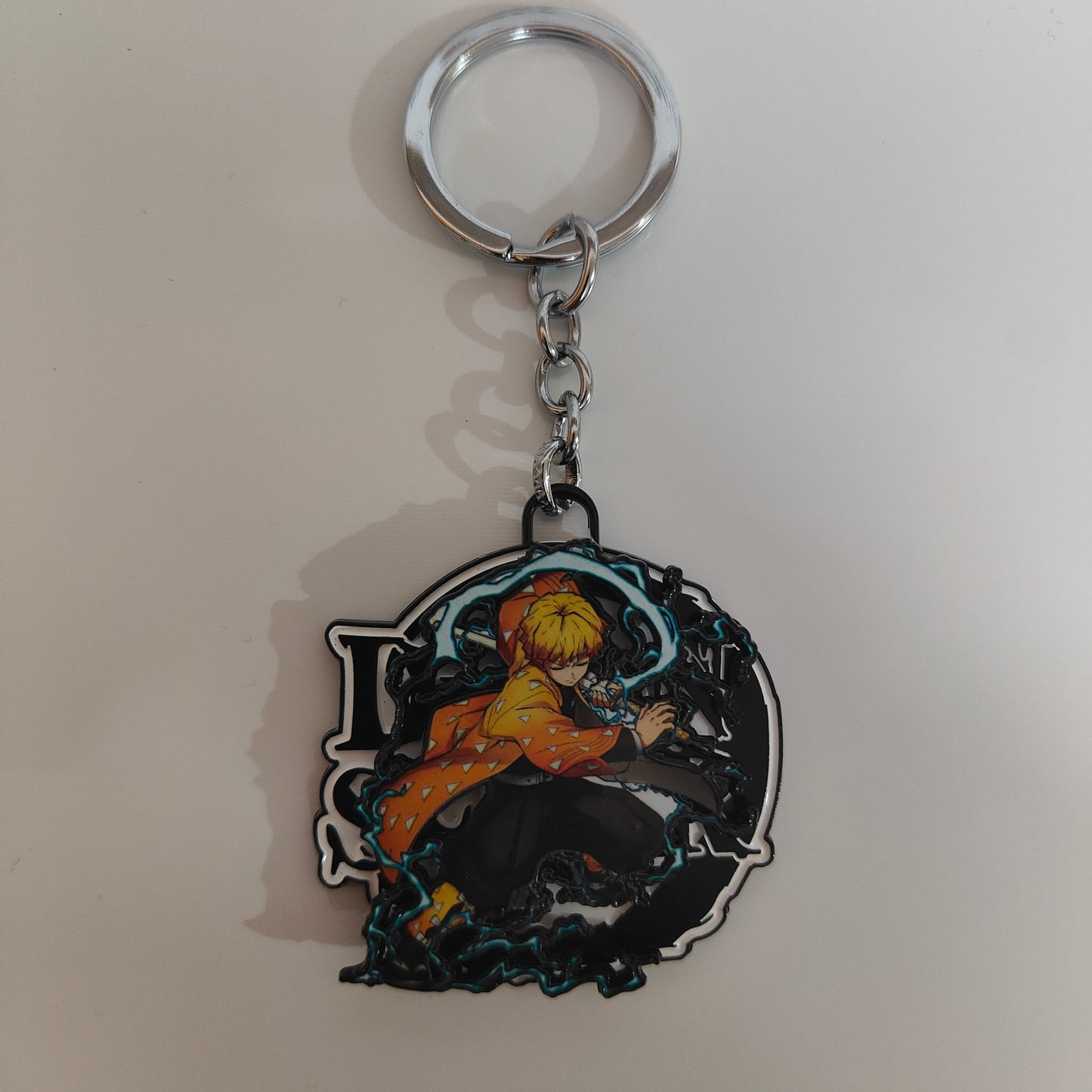 Zenitsu Agatsuma Spinning Metal Keychain – Thunder Breathing | Demon Slayer