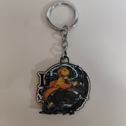 Zenitsu Agatsuma Spinning Metal Keychain – Thunder Breathing | Demon Slayer