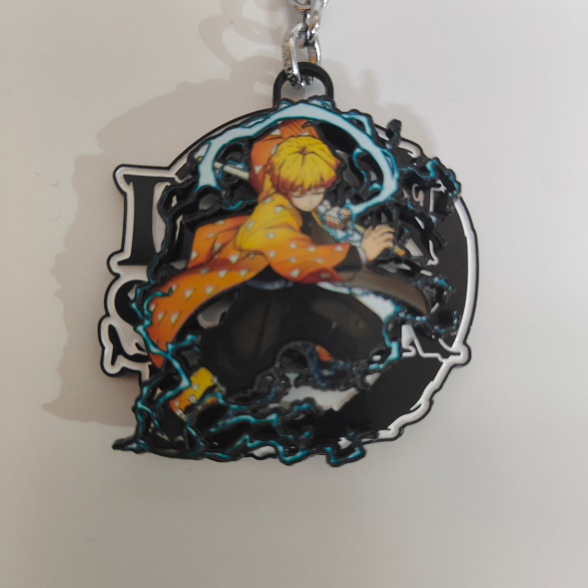 Zenitsu Agatsuma Spinning Metal Keychain – Thunder Breathing | Demon Slayer